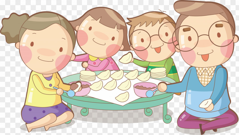 Eat Dumplings Of A Family Dongzhi Dumpling Clip Art PNG