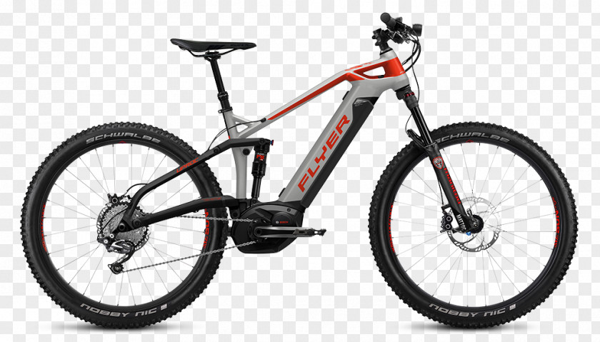 Grey Flyer Electric Bicycle Mountain Bike Wheels PNG