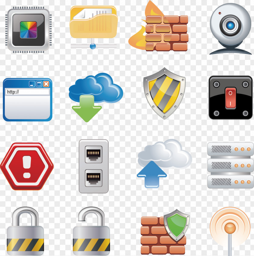 Vector Painted Icon Security Camera Network Socket Royalty-free PNG
