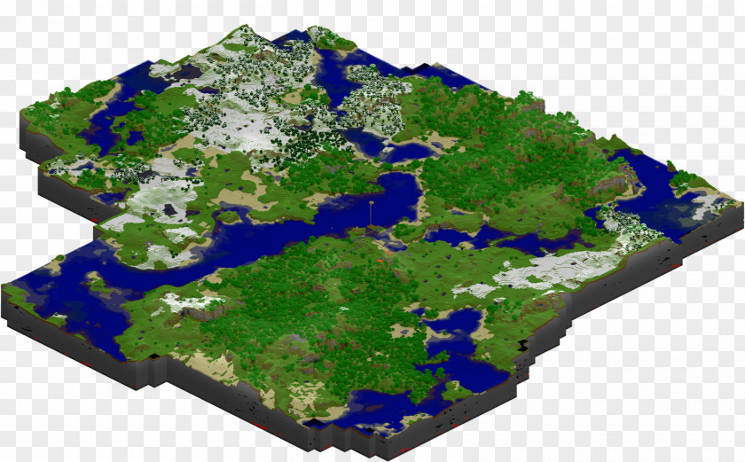 Mining Minecraft World Map Mod PNG