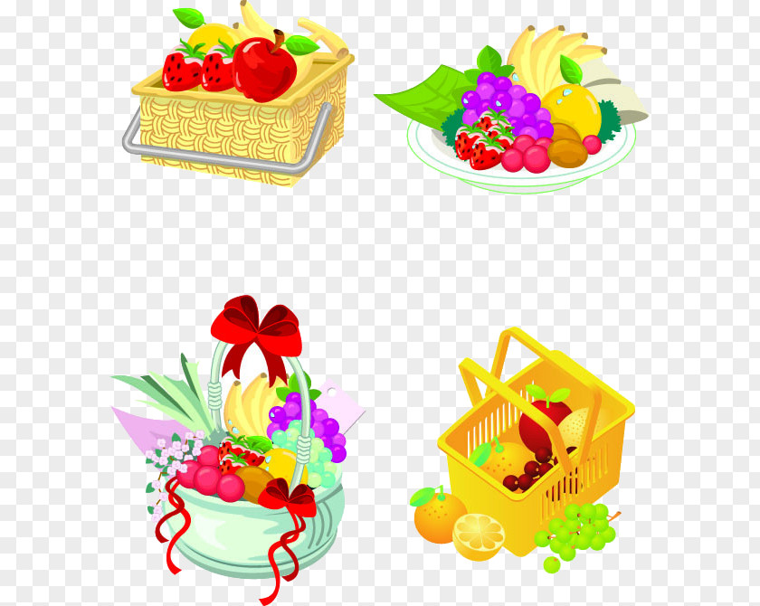 Fruits And Vegetables Basket Of Fruit Gift PNG