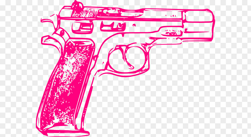 Pink Gun Cliparts Firearm Pistol Clip Handgun Art PNG