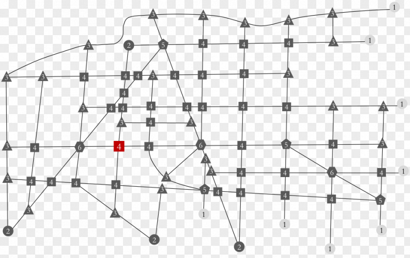 Transport Network Line Point Angle Symmetry PNG