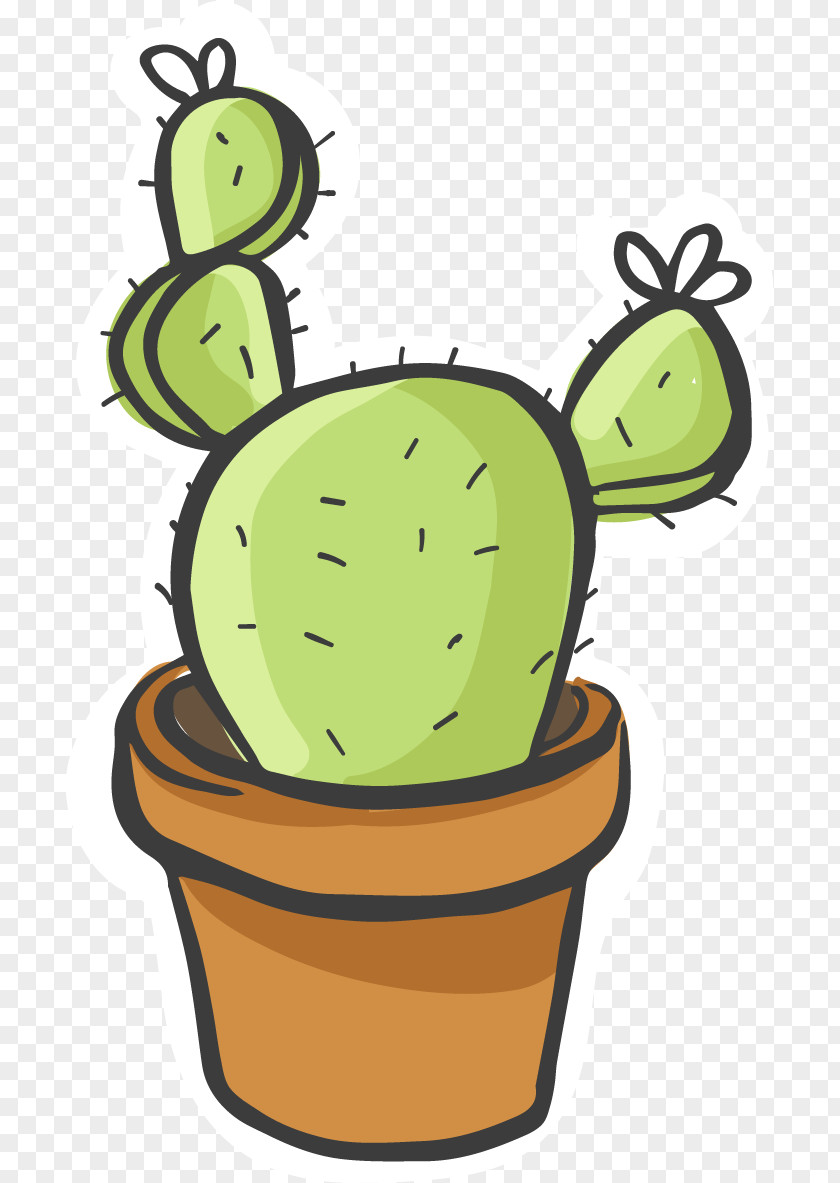 Hand-painted Decorative Cactus Cactaceae Succulent Plant Icon PNG