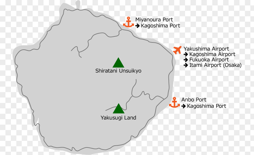 Maff Mt. Miyanoura 1500m 林野庁 Map PNG