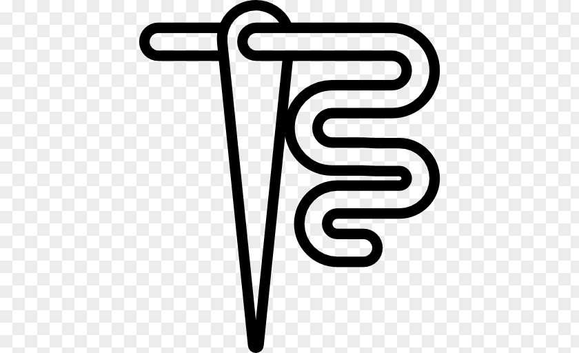 Sewing Needle Logo Symbol Font PNG