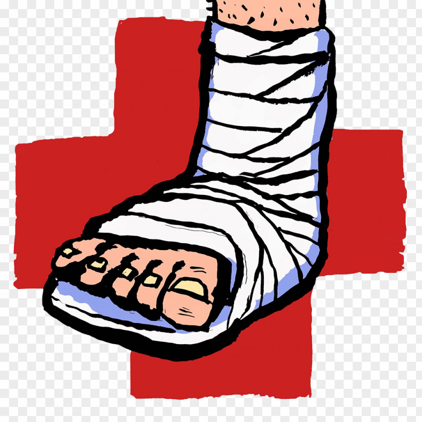 Hand-wounded Wounded Feet Bandage Injury Stock Illustration PNG