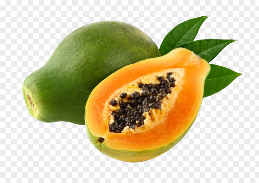 Green Papaya Smoothie Juice Papain Fruit PNG
