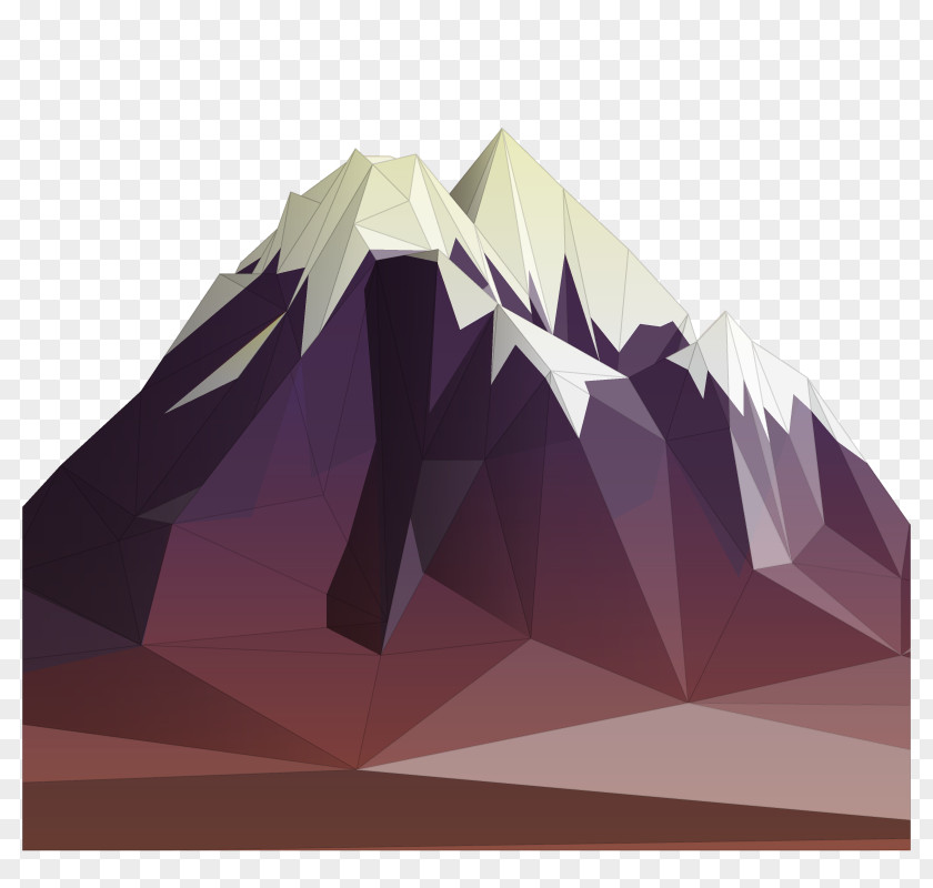 Cartoon Vector Mountains Mountain Polygon Euclidean Gradient PNG