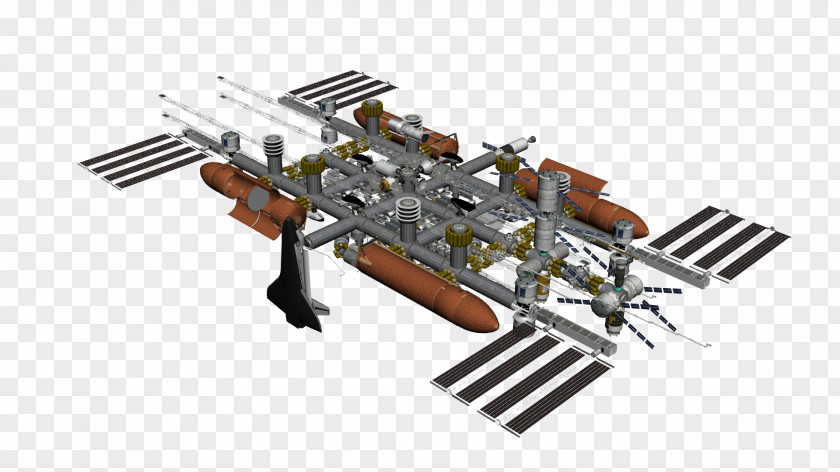 Layout International Space Station Wet Workshop Shuttle External Tank Orbiter PNG