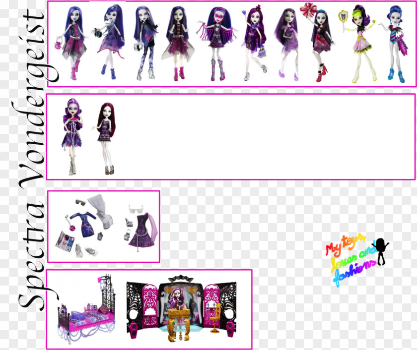 Doll Monster High: Ghoul Spirit Fashion High Spectra Vondergeist Daughter Of A Ghost PNG