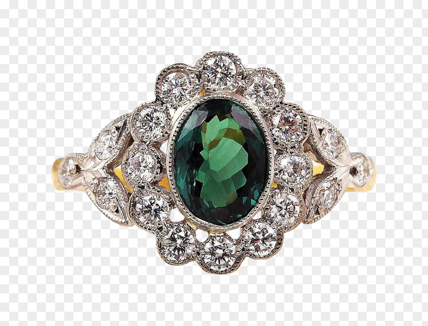 Ring Engagement Emerald Alexandrite Gemstone PNG