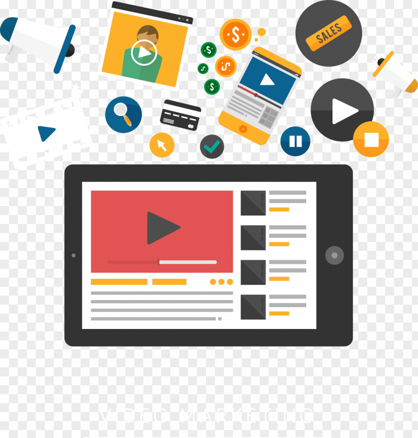 Vector Video Marketing Elements Digital Social Proxy Server PNG
