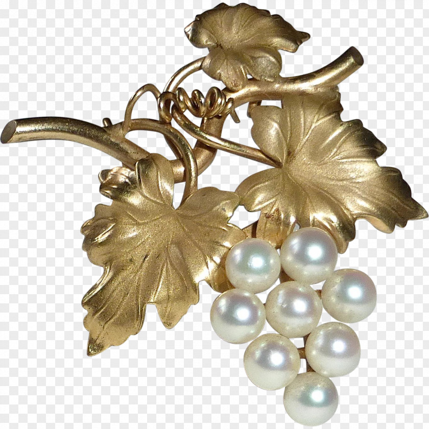 Grape Cultured Pearl Gold-filled Jewelry Brooch PNG