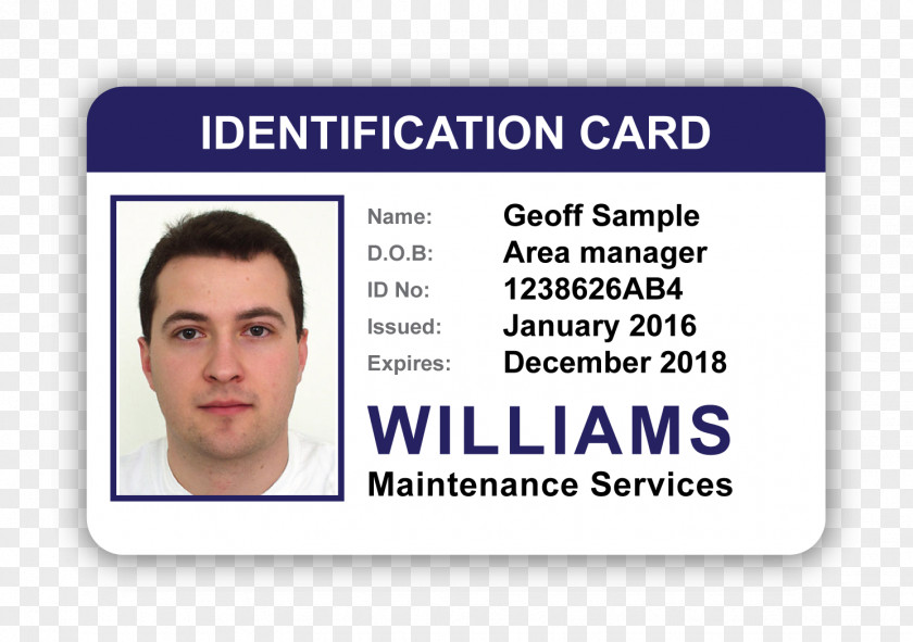 Identity Card Document Photo Identification Security Hologram Badge Template PNG