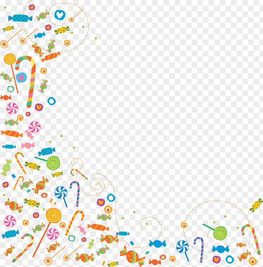 Vector Candy Border Gift Album PNG