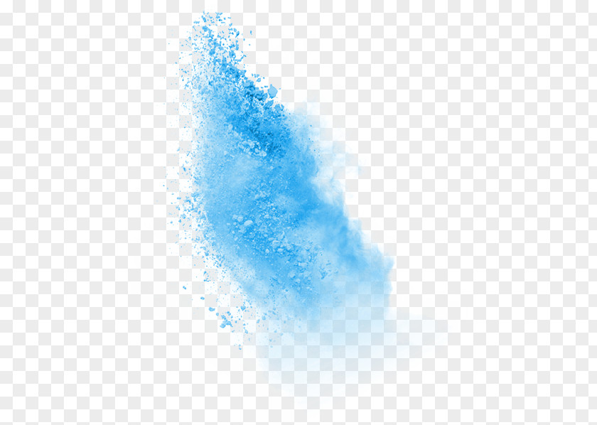 Blue Powder Ink Dust PNG