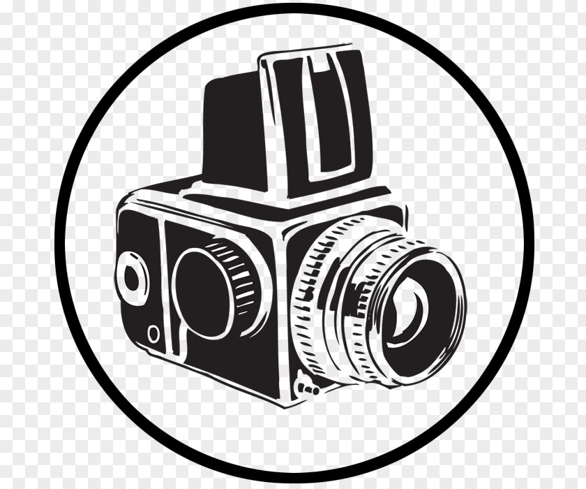 Camera Line Art Black And White Photography Clip PNG