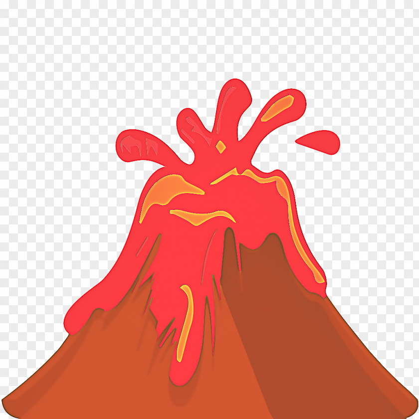 Volcano Hand Cartoon PNG