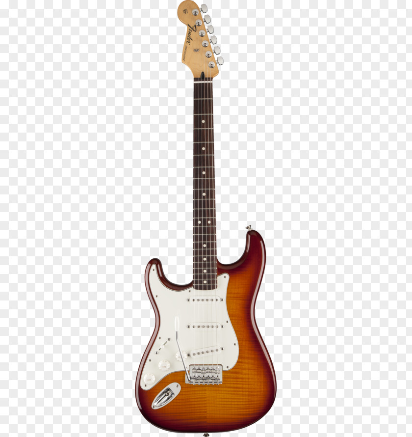 Guitar Fender Stratocaster Squier Deluxe Hot Rails Standard Sunburst PNG