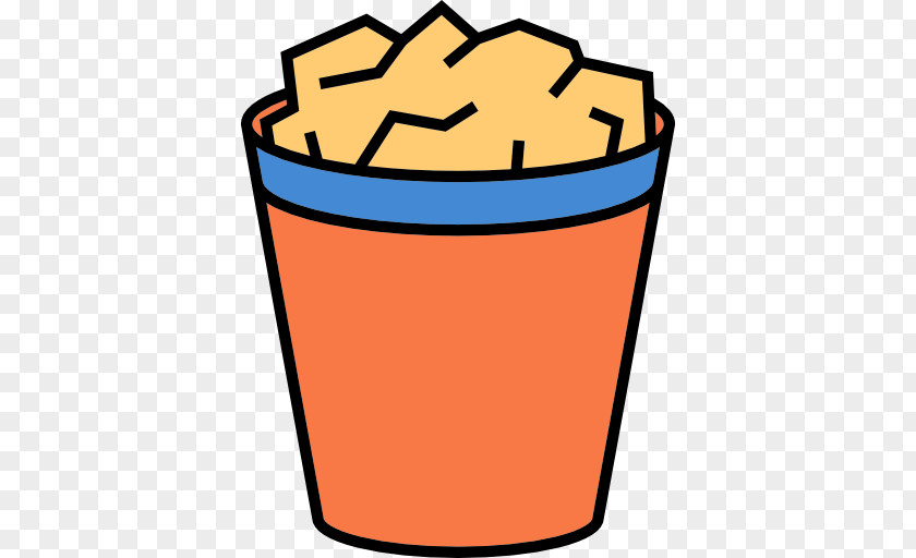 Popcorn Paper Waste Container Icon PNG