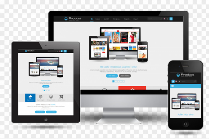 User Interface Responsive Web Design Development Page PNG