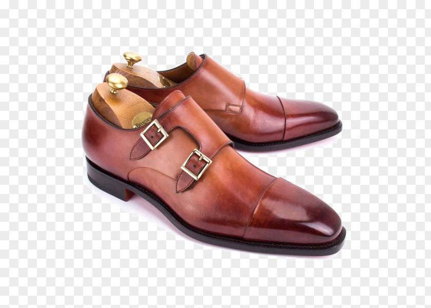 Laren Slip-on Shoe Leather Monk Brogue PNG