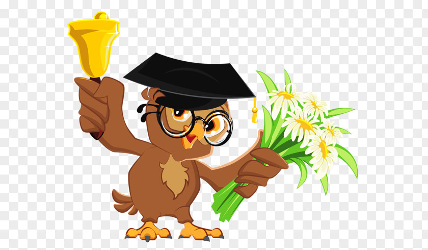 Owl Graduation School Bell Clip Art PNG