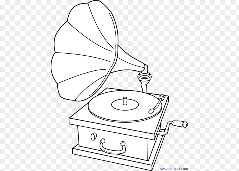 Phonograph Record Coloring Book Clip Art Openclipart PNG