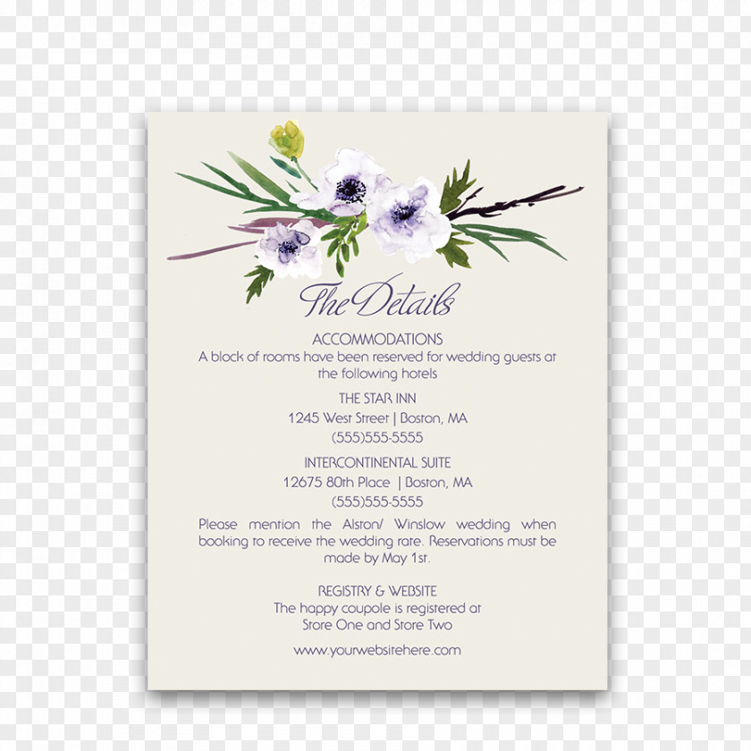 Watercolor Wedding Invitation Floral Design Painting Paper PNG