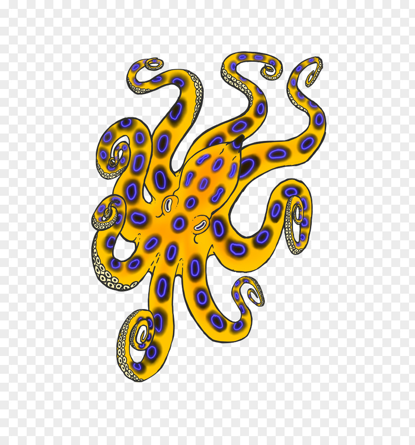 Blue Jellyfish Southern Blue-ringed Octopus Greater Drawing Clip Art PNG