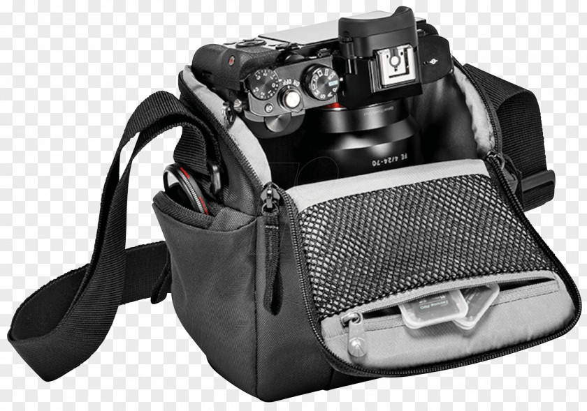 Camera MANFROTTO Shoulder Bag NX Holster DSLR Grey Backpack NX-BP Lens PNG