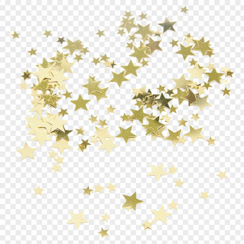Confetti Star Gold Clip Art PNG