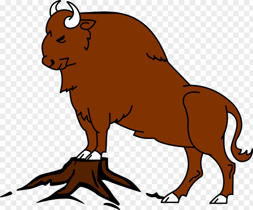 Ferocious Brown Bull Domestic Yak Cattle American Bison Ox Water Buffalo PNG