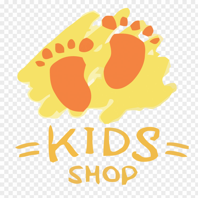 Footprints Vector Orange Creative Children's Clothing Store T-shirt Hang Ten Unisex Brand PNG