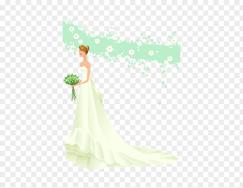 Wedding Bride Green Beauty Flower PNG