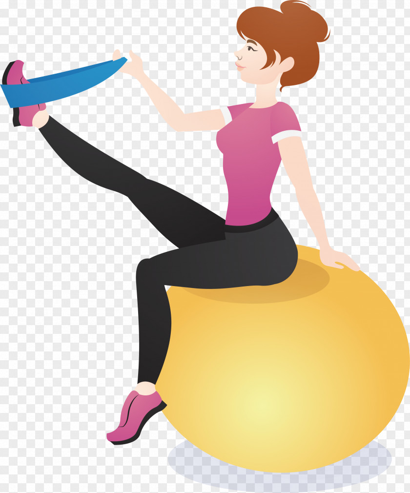 Yoga Ball Movement Physical Exercise ArtWorks PNG