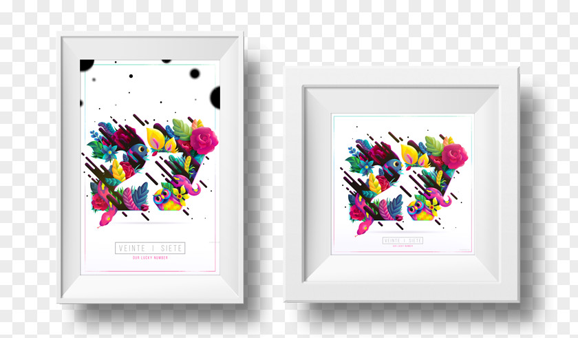 Anniversary Mock UP Graphic Design Mockup Picture Frames PNG