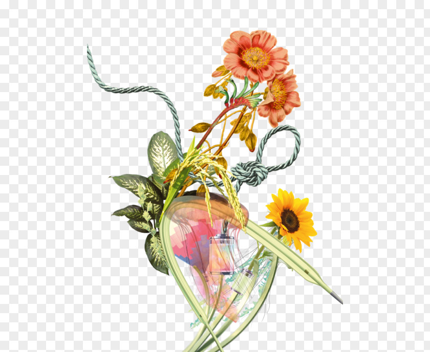 Cartoon Prompt Box Floral Design Professionalism Cut Flowers PNG