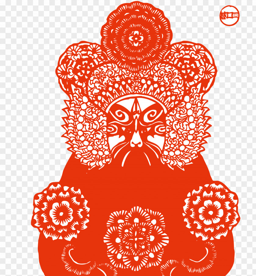 Facebook Chinese Paper Cutting Peking Opera Papercutting Double Happiness PNG