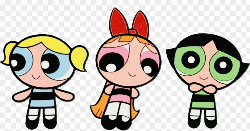 Happy Style Blossom, Bubbles, And Buttercup Drawing Cartoon PNG