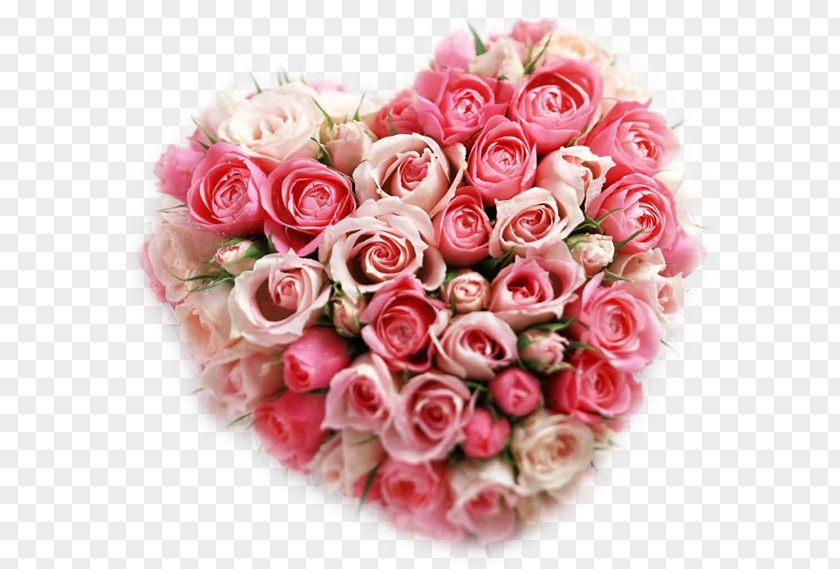 Rose Flower Bouquet Heart Valentine's Day PNG