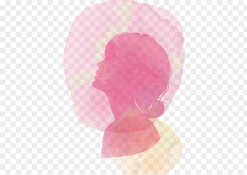 Woman Avatar Petal Circle Pattern PNG