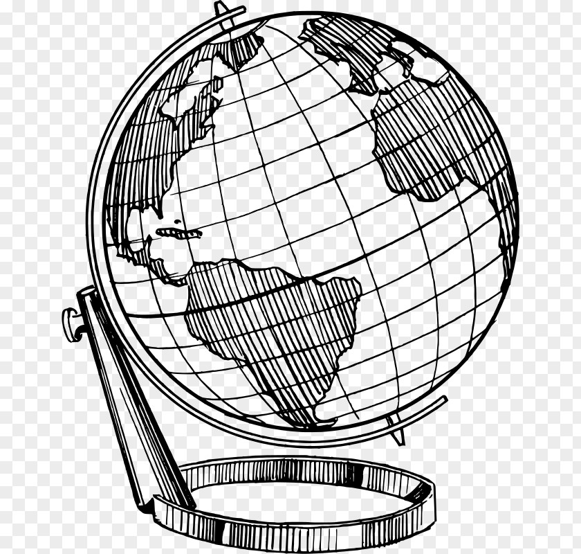 Earth Globe Drawing Line Art PNG