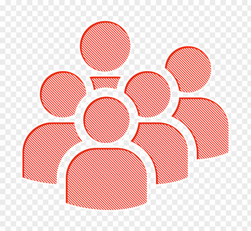 Pink Orange Users Icon PNG