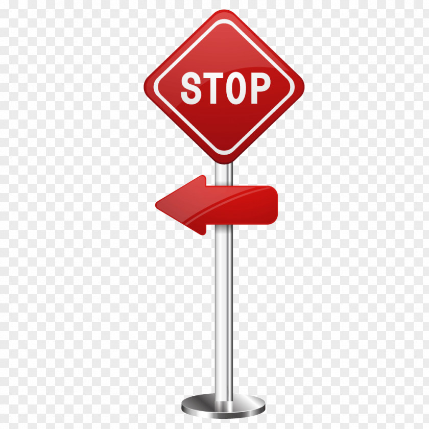 Red Diamond Sign Stop PNG