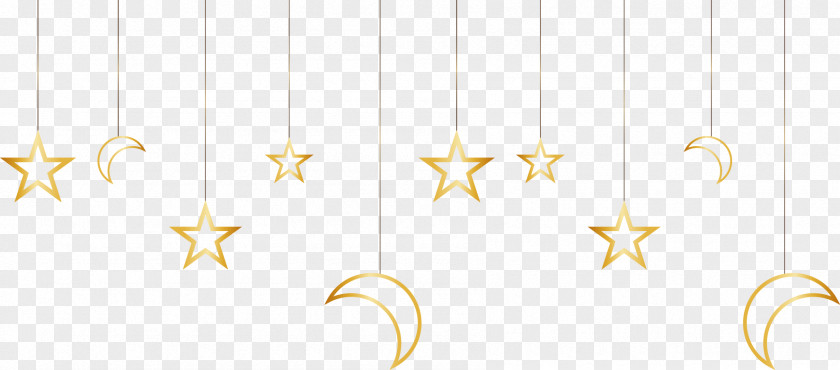Vector Ornaments Painted Gold Stars And Moon Material White Pattern PNG