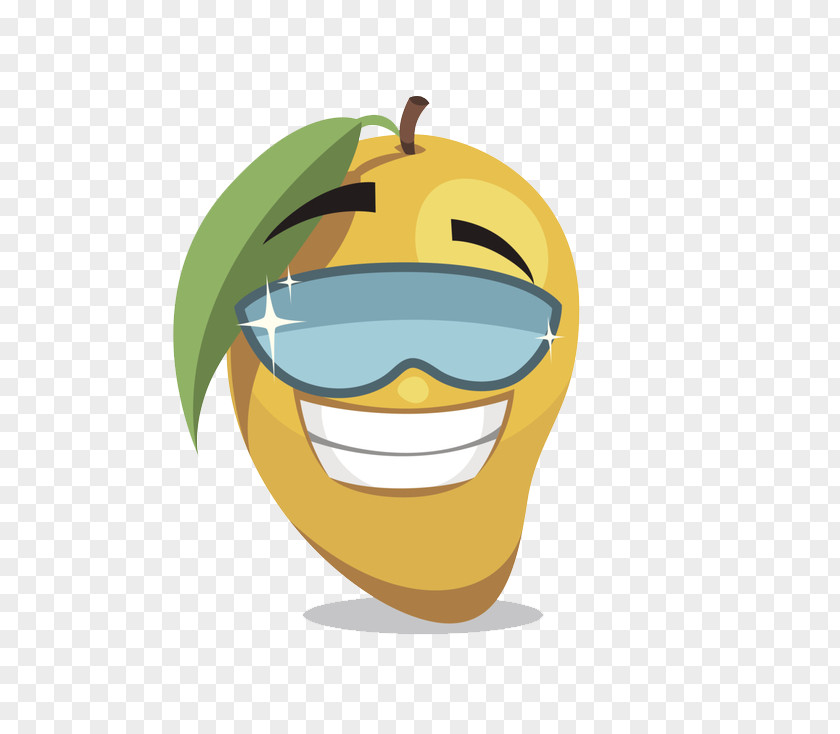 Glasses Pear Mango Fruit Cartoon Clip Art PNG