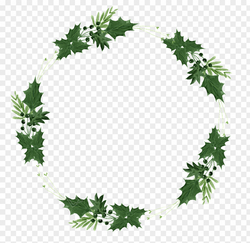 Oss Border Wreath Image Leaf Christmas Day PNG