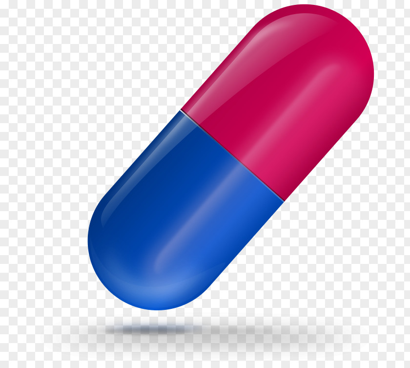 Pill Blue Cylinder PNG
